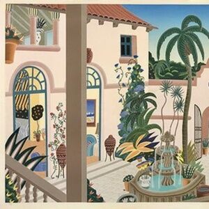 Original Thomas McKnight Painting ‘BIENESTAR COURTYARD’ Hand Signed by Artist
